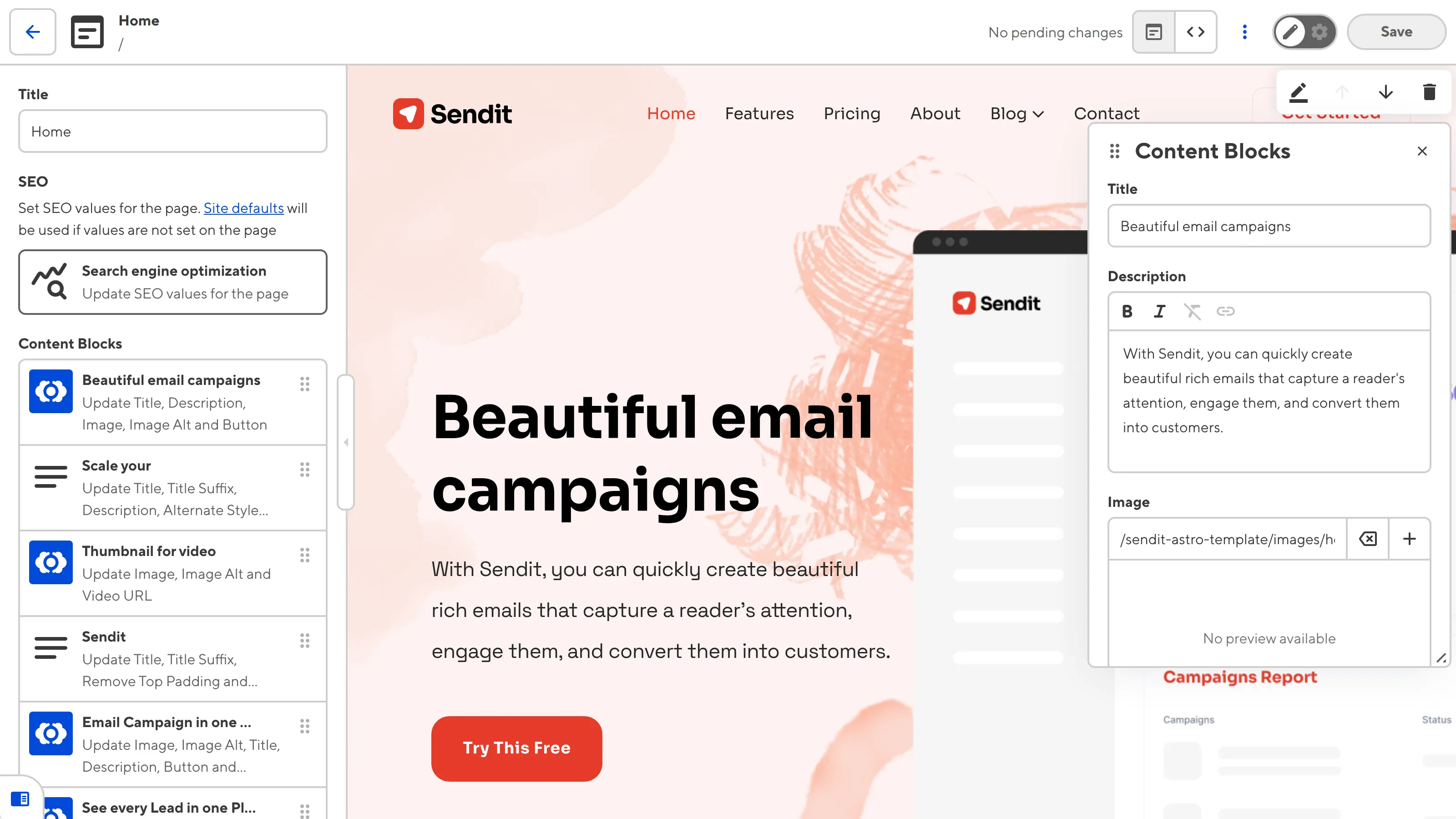 A screenshot of the Visual Editor displays a webpage preview with a data panel containing inputs open over top.