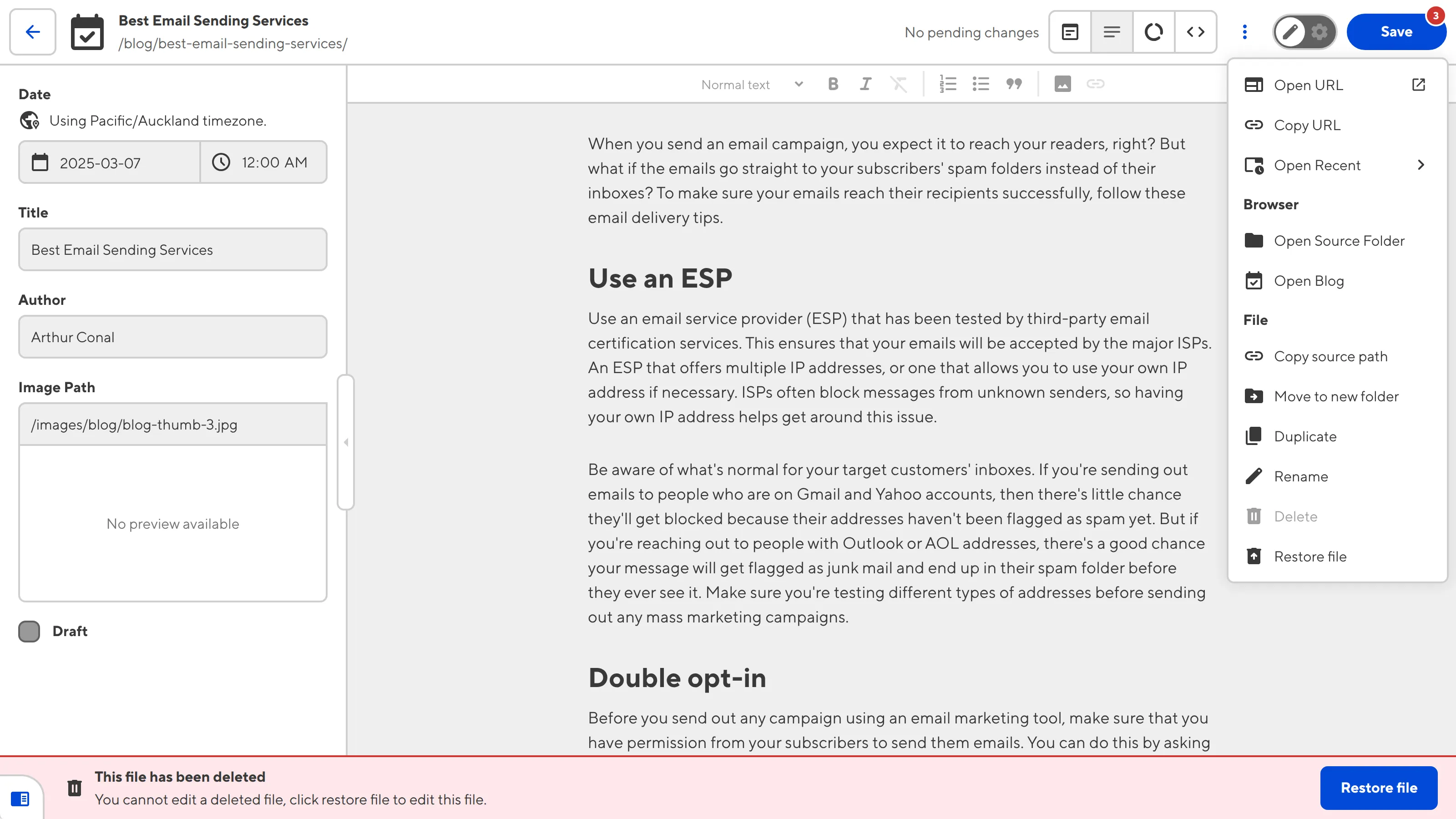 A screenshot of the Content Editor shows the Context Menu is open for a file.