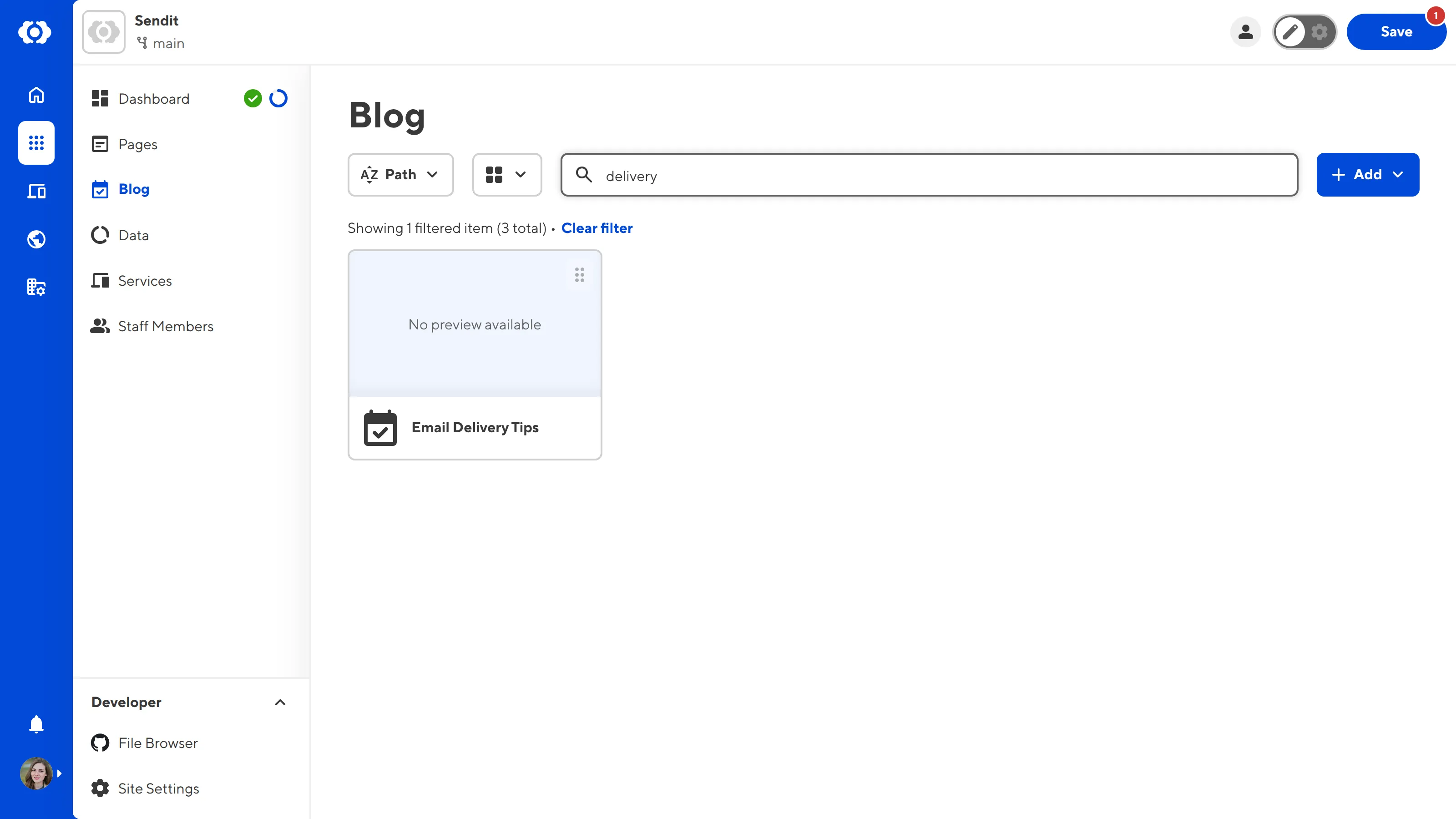 The Collection Browser A screenshot of the Collection Browser shows that a text string in the Collection Filter has filtered the files shown.