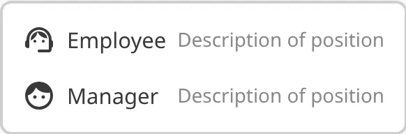 A dropdown menu shows two structure options, Employee and Manager, when clicking the Add button on an array input.