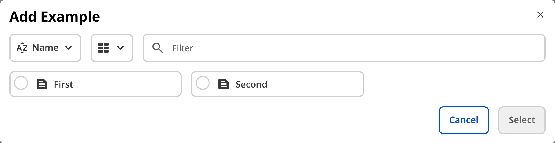 The dropdown shows options for an array with structure options configured.