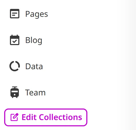 A screenshot of the Site Navigation shows that several Collections are now present.