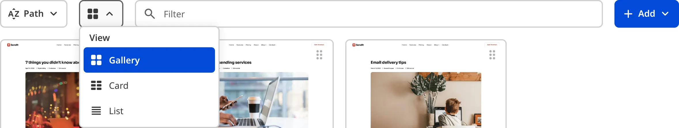 A screenshot of the Collection Browser shows the View menu options.