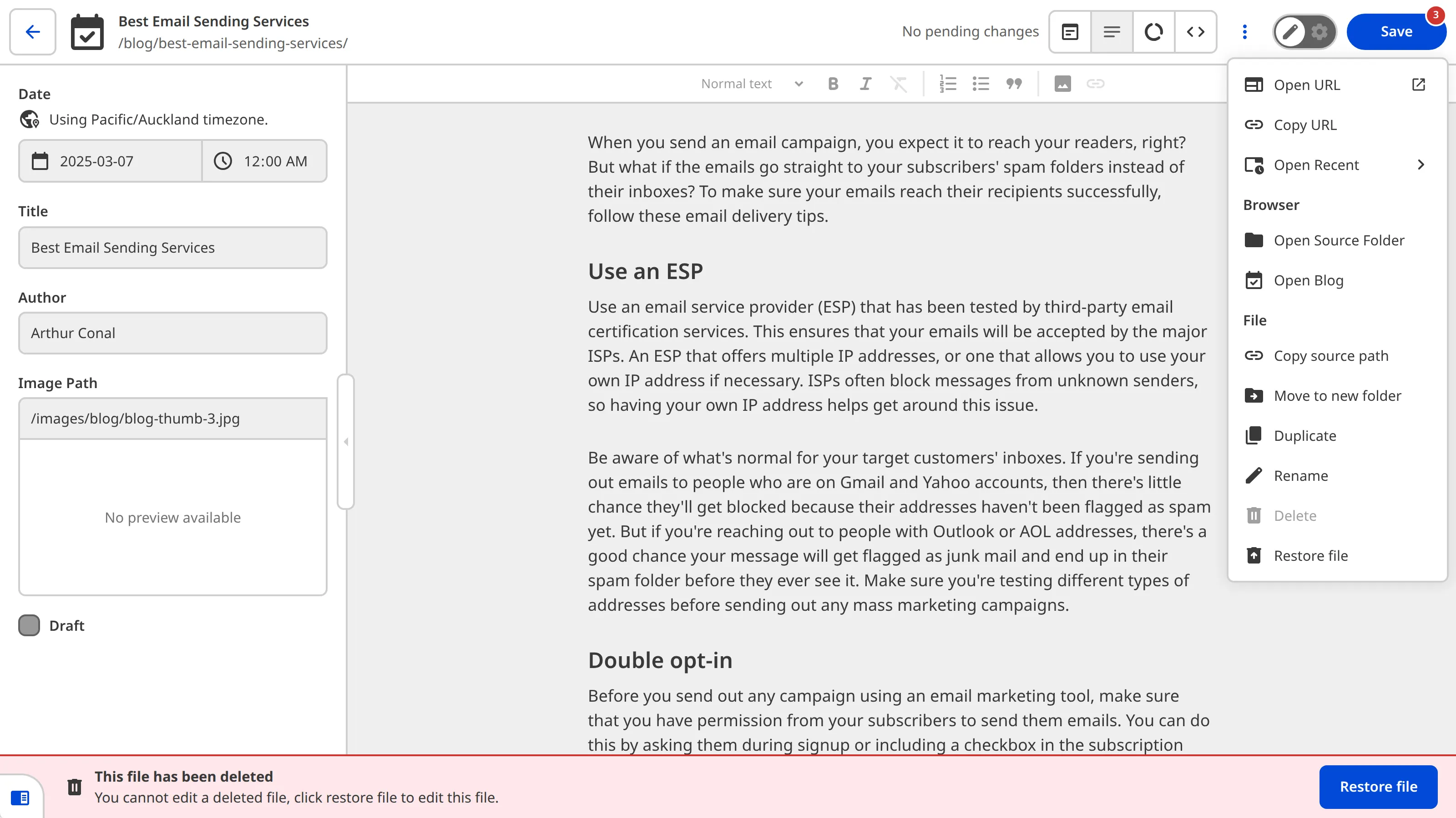 A screenshot of the Content Editor shows the Context Menu is open for a file.