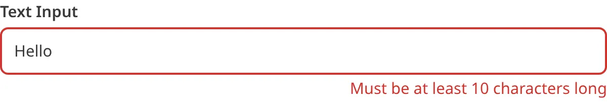 A screenshot of the Text Input in the Data Editor shows an error message as the value is too many characters.