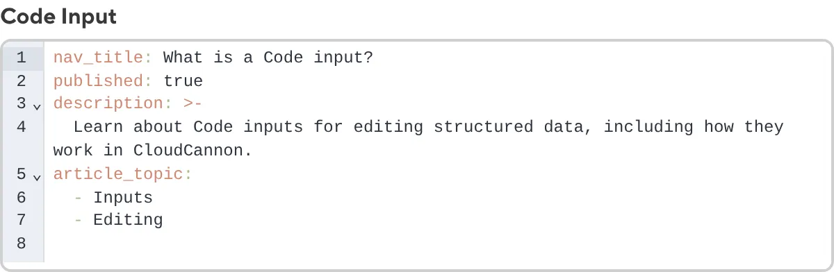 A screenshot of the Code Input in the Data Editor shows a theme color applied to the text area.