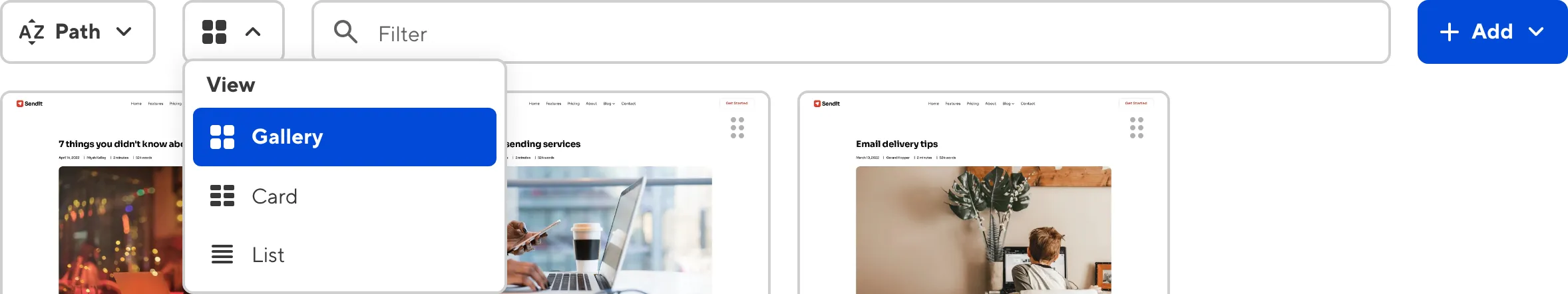 A screenshot of the Collection Browser shows the View menu options.