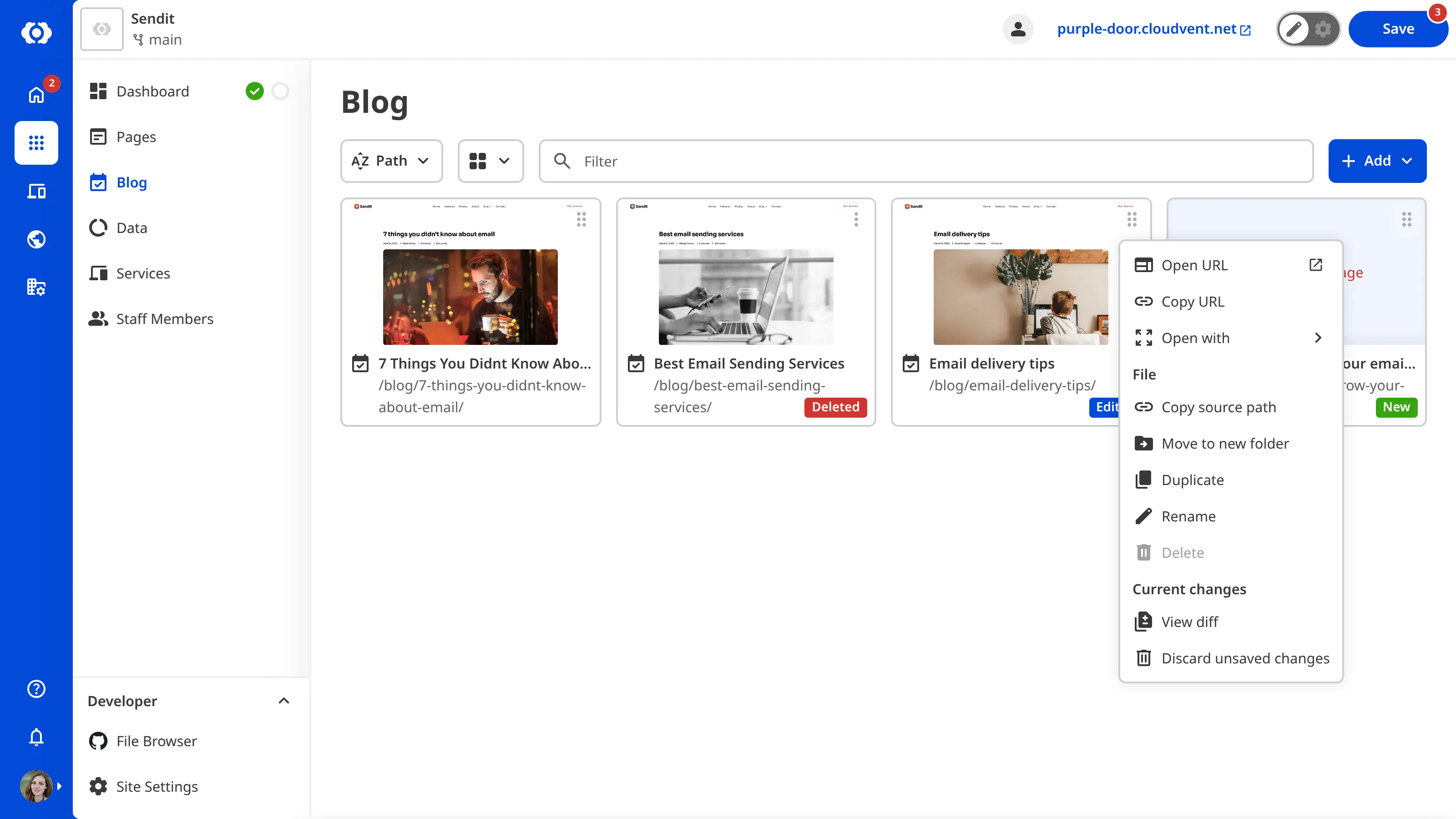 A screenshot of the Collection Browser shows the Context Menu is open for a file.