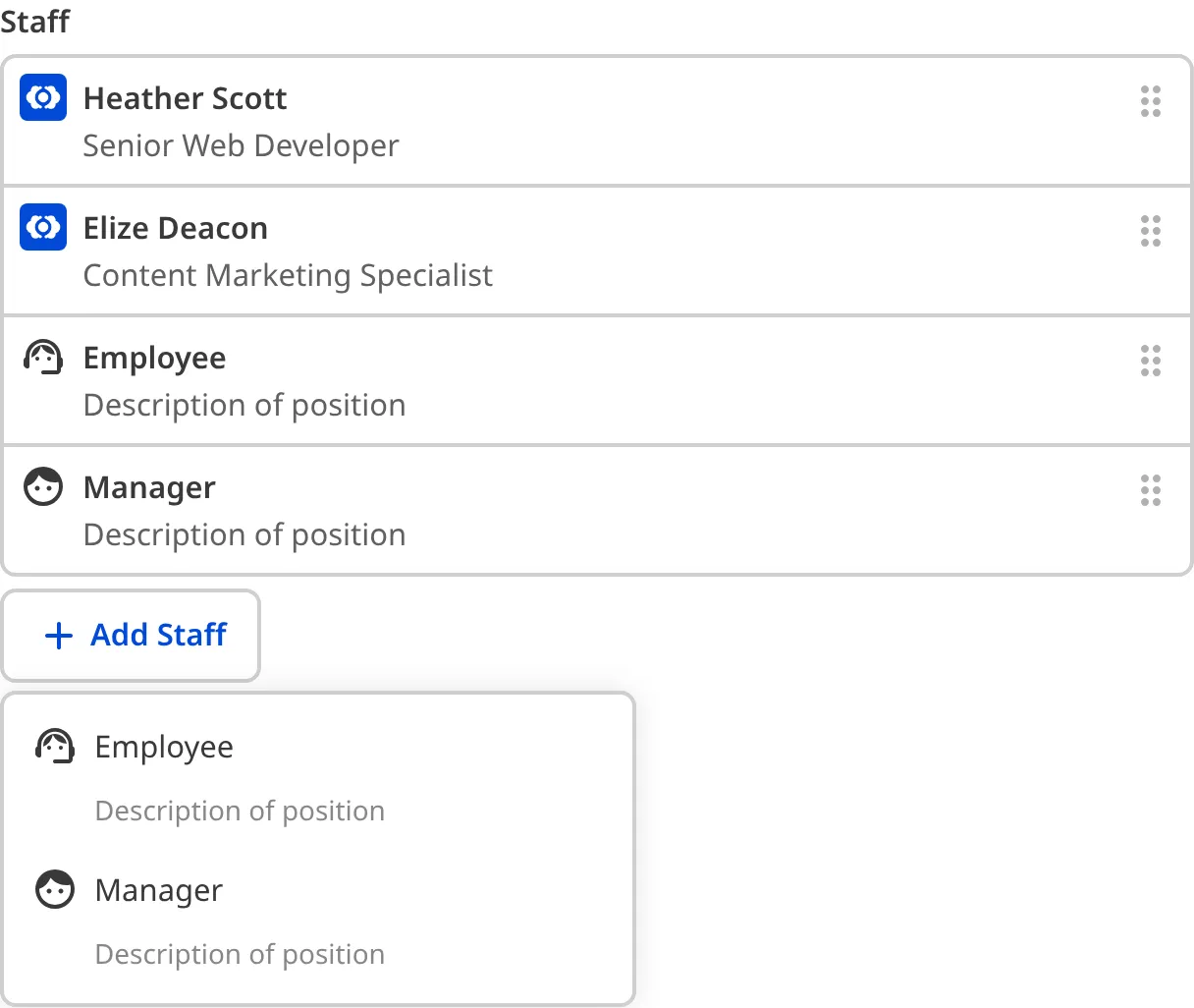 The sidebar of the Content Editor shows an array with structure options configured.