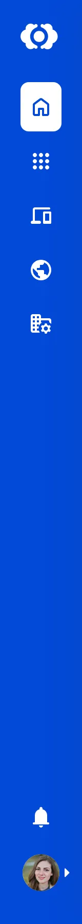 A screenshot of the App Sidebar shows buttons for important sections in your Organization, including Sites, Domains, and Settings.