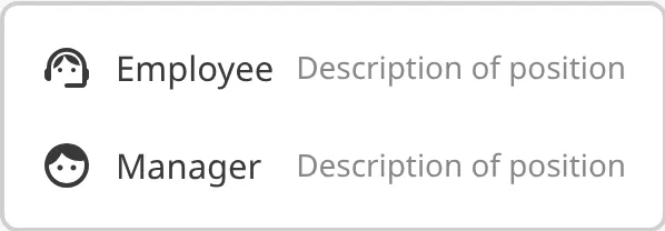 A dropdown menu shows two structure options, Employee and Manager, when clicking the Add button on an array input.