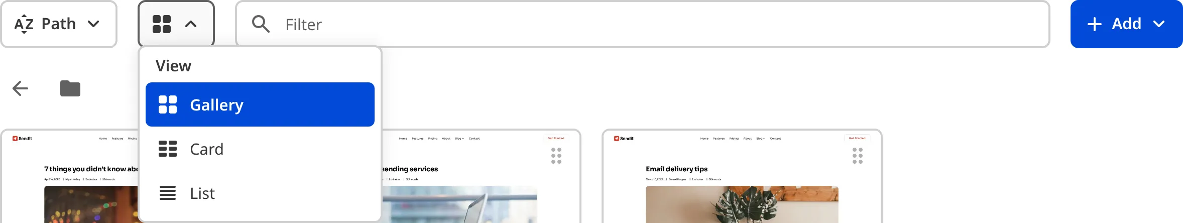 A screenshot of the Collection Browser shows the View menu options.