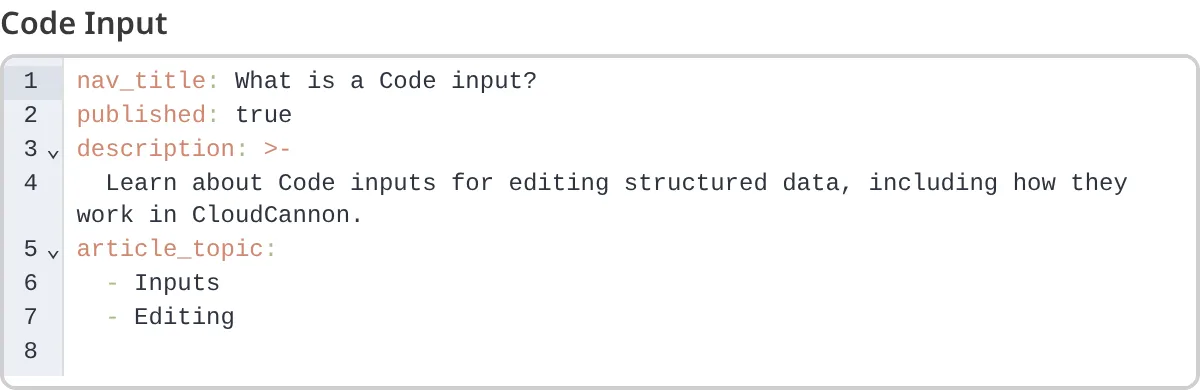A screenshot of the Code Input in the Data Editor shows a theme color applied to the text area.