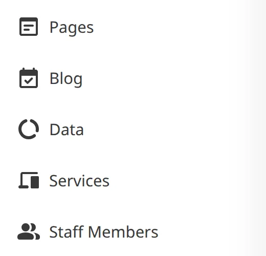 A screenshot of the Site Navigation shows links to the Collections on this Site, organized into groups.